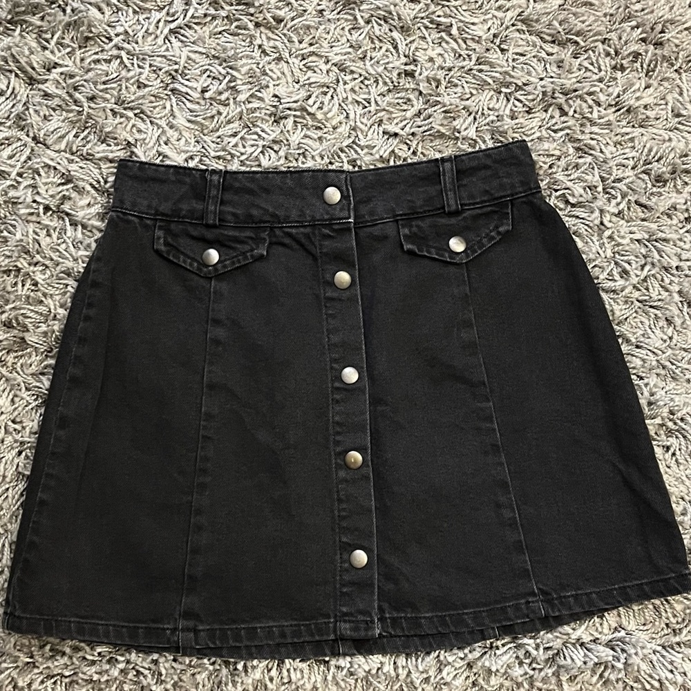 BDG black mini A-line skirt